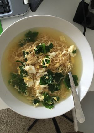 A picture of Eggs & Greens Ramen.