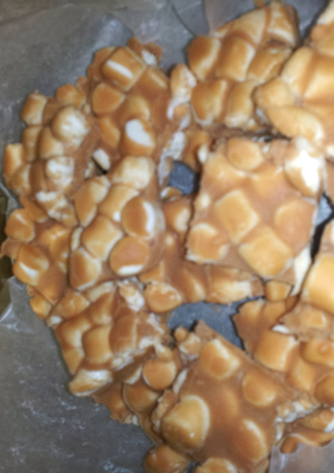 A picture of Peanut butter marshmellow squares.