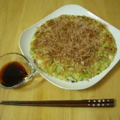 Tofu and Cabbage Okonomiyaki A picture of Tofu and Cabbage Okonomiyaki.