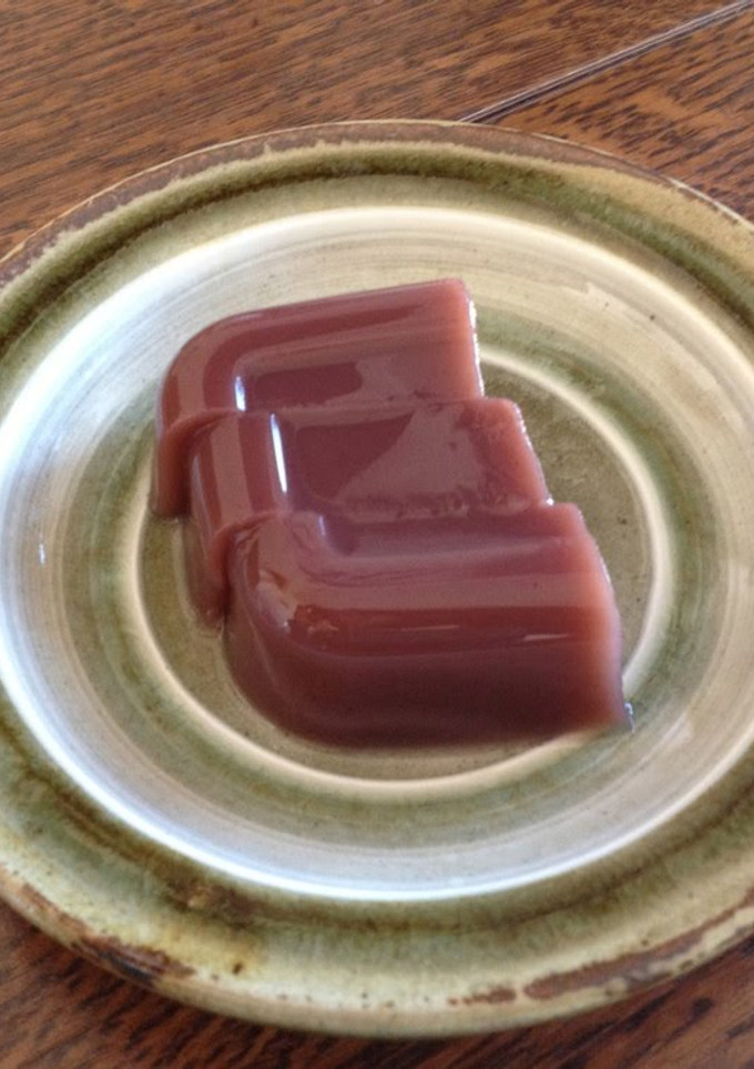 A picture of Soft Mizu-Yokan (Sweetened and Jellied Bean Paste).
