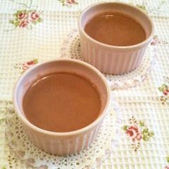 A picture of Simple & Smooth Chocolate Custard Pudding in the Microwave.