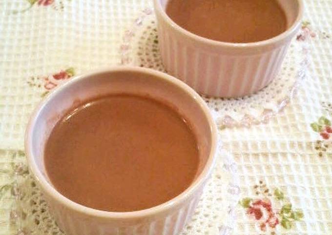 Steps to Prepare Andrew Copley Simple &amp; Smooth Chocolate Custard Pudding in the Microwave