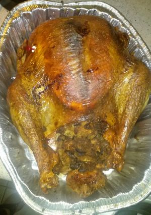 A picture of Momma's perfect thanksgiving turkey.