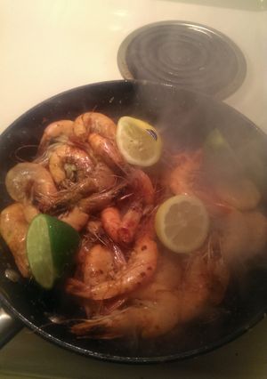 A picture of Chili lime shrimp.