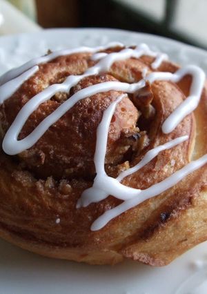 A picture of Walnut Filled Cinnamon Rolls..