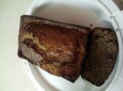 A picture of banana bread using shortening