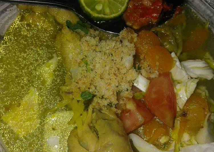 Resep Soto Ayam (ceker) bumbu koya yang Lezat