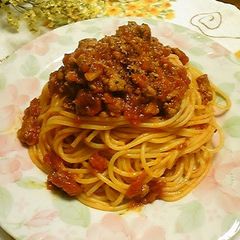 For Dinner♪ Mild Ground Pork Tomato Pasta A picture of For Dinner♪ Mild Ground Pork Tomato Pasta.