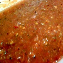 A picture of Deliciously spicy salsa.