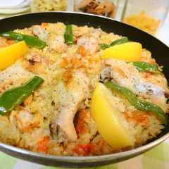 A picture of Outdoor Cooking Recipe - Chicken Drumettes Paella.