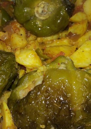 A picture of Filled Green Capsicum.