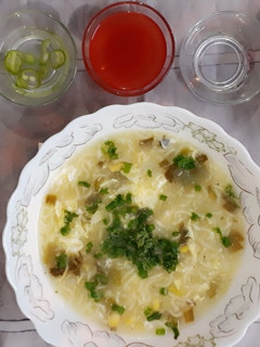 A picture of Chicken Corn Soup.