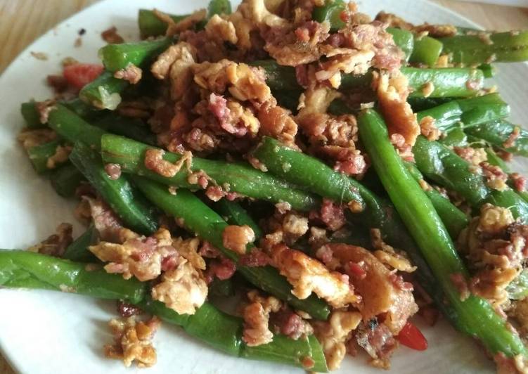 Proses meracik Tumis buncis dengan telor orak arik dan kornet, Sempurna