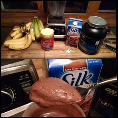 A picture of Chocolate PB & Banana Protein Pudding.