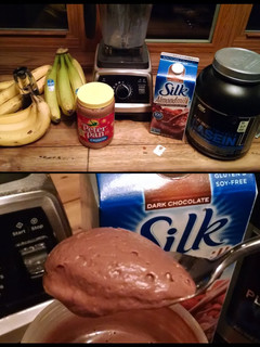 A picture of Chocolate PB & Banana Protein Pudding.