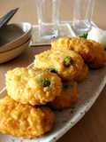 Light and Fluffy Fritters With Edamame and Camembert Cheese