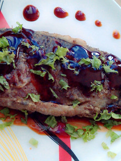 A picture of "Sweet Steamed Tilapia (cichlid fish) with Sweet and Sour Sauce".
