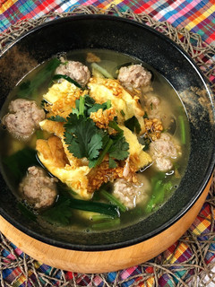 A picture of 🧑🏽🍳🧑🏼🍳 Thai Omelette Soup •How To Make A Delicious Soup in few minutes | ThaiChef Food.