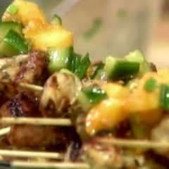 A picture of Adam's chicken kabobs.