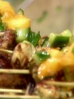 A picture of Adam's chicken kabobs.