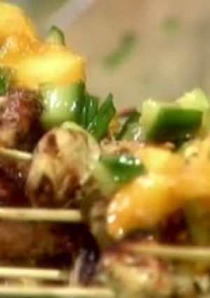 A picture of Adam's chicken kabobs.