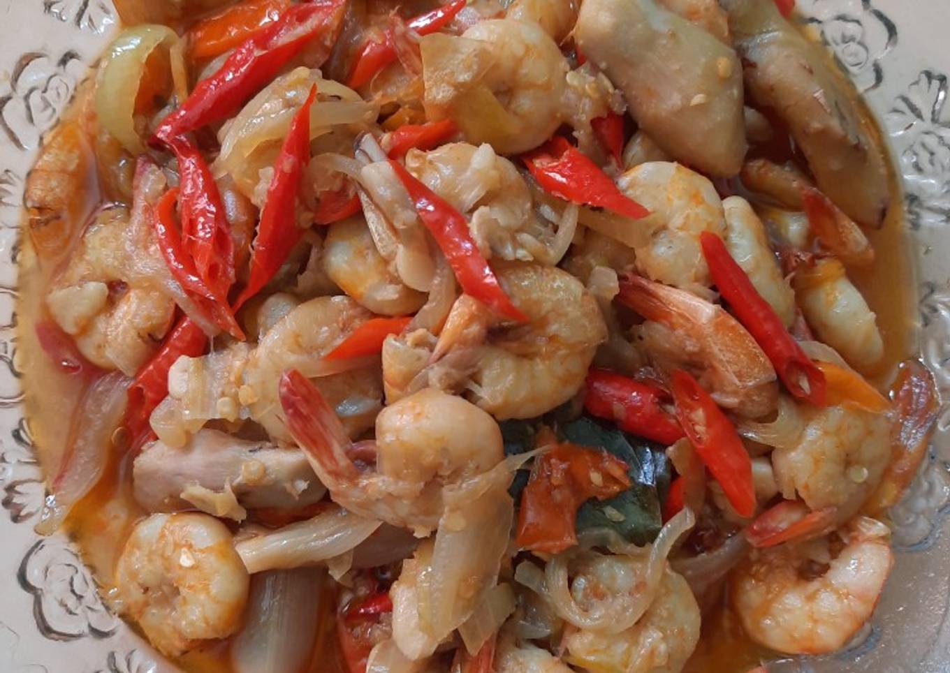 Tumis Udang Pedas