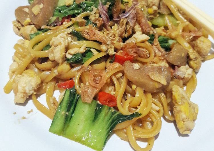 Resep Fettucini ala bakmi jawa Jadi, Enak Banget