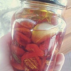 A picture of Homemade Sun Dried Tomatoes.