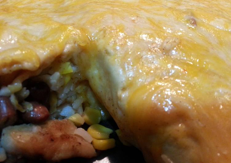 Steps to Prepare Quick Chicken burrito enchiladas