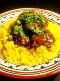 Rabo de Buey en Cabernet y 'cous cous' low carb