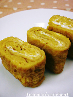 A picture of For Lunch Boxes! Tamagoyaki (Japanese Omelette) with Oyster Sauce and Mayonnaise.