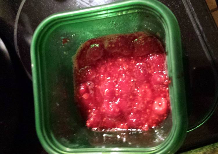 Steps to Prepare Any-night-of-the-week Raspberry topping