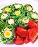 Fresh Spring Rolls with Cheese & Cucumber Chikuwa