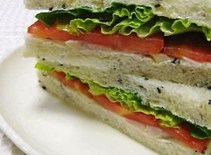 A picture of Chicken Ham and Cream Cheese Sandwich.