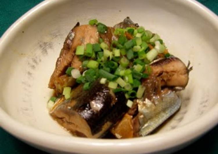 Recipe of Homemade Pacific Saury Simmered with Ponzu Sauce