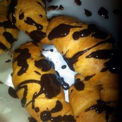 A picture of Chocolate Filled Croissants.