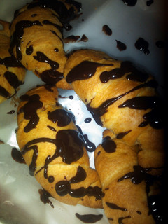 A picture of Chocolate Filled Croissants.