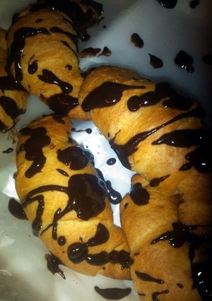 A picture of Chocolate Filled Croissants.