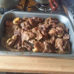 A picture of Easy quick "slow cooked" leg of lamb.