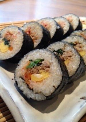 A picture of Quick and Easy Kimbap! Korean Style Seaweed Rolls.