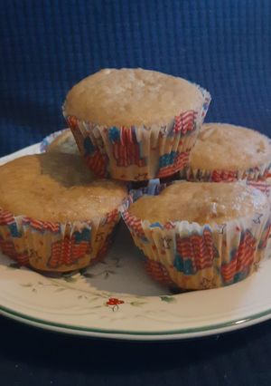 A picture of Sour Cream Banana Muffins.