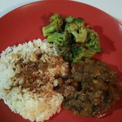 A picture of Southern Salisbury Steak w/ Gravy.