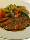 Beef Steak with Mustard Sauce Salad