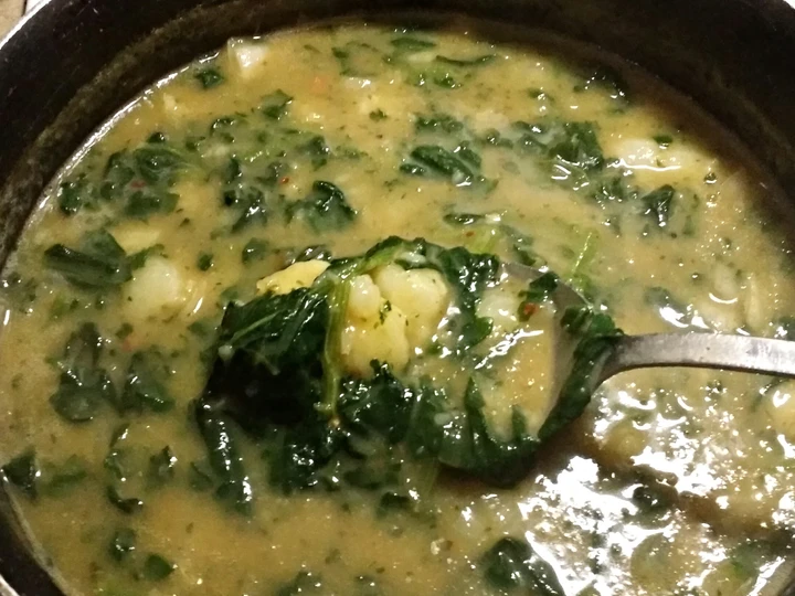 Easy Steps to Make Recipes Spicy potato &amp;amp; spinach soup the Can Spoil the Tongue Delicious.