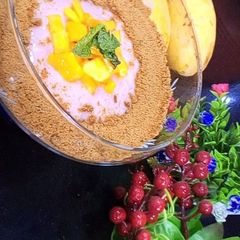 A picture of Mango trifle delight.