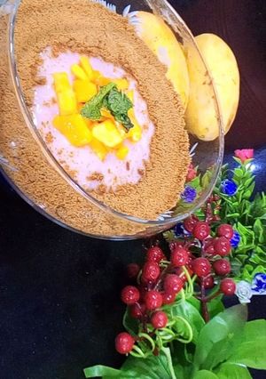 A picture of Mango trifle delight.