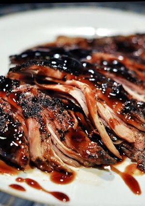 A picture of Brown sugar balsamic pork loin.