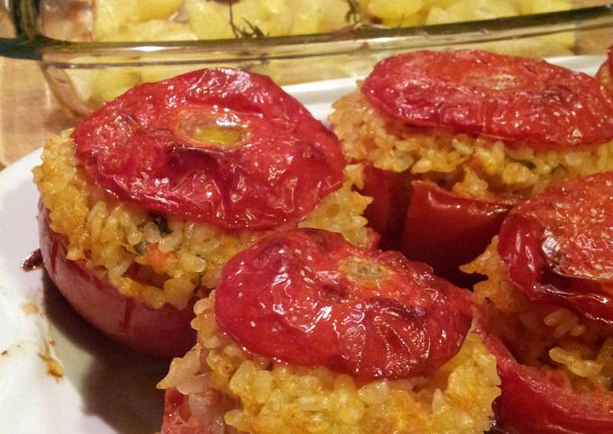 AMIEs TOMATOES STUFFED with BASIL-FLAVORED rice