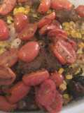 Tomato Topped Corn and Feta Casserole
