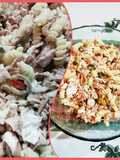 Ensalada de fideos tirabuzón Mar y Tierra 🐟+🐔